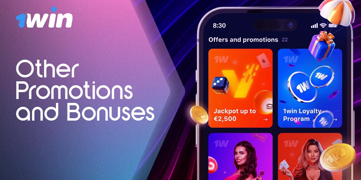 Review of available bonuses and promotions in the 1win app for players from India.